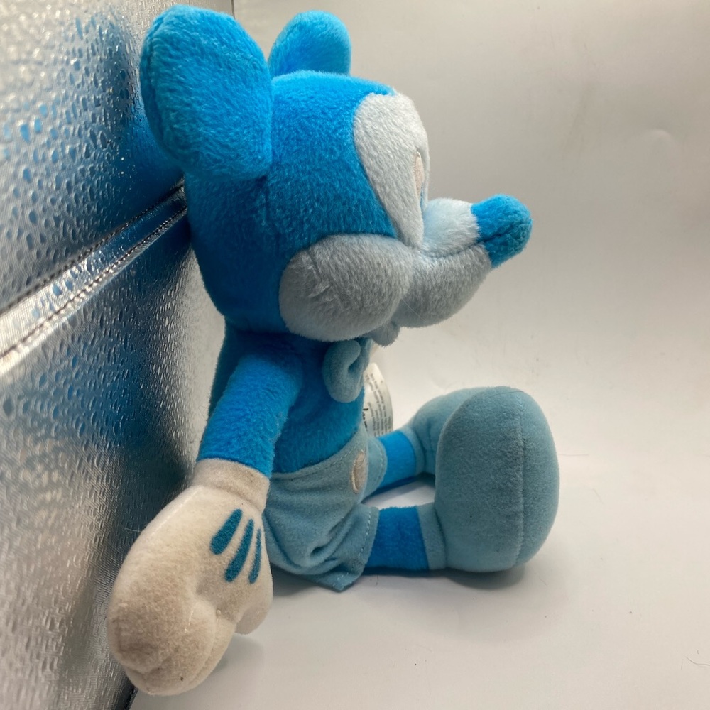 Walt Disney World Blue And White Mickey Mouse Stuffed Animal Plush Collectible. - Picture 3 of 4